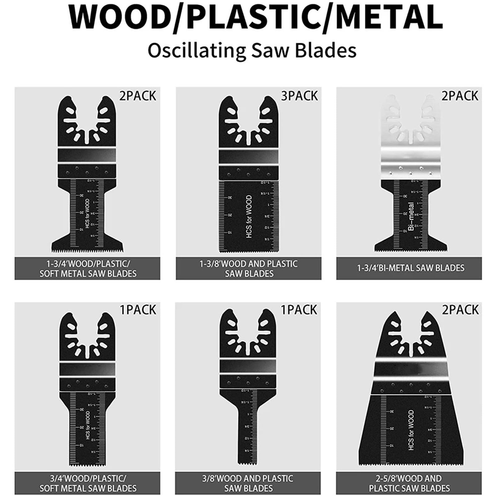 Juego De 81 Hojas De Sierra Oscilantes Multiherramienta De Cambio Rápido