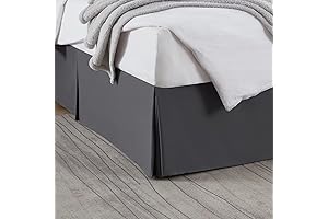 Nestl Gray Pleated Bed Skirt for a Pristine Bedroom