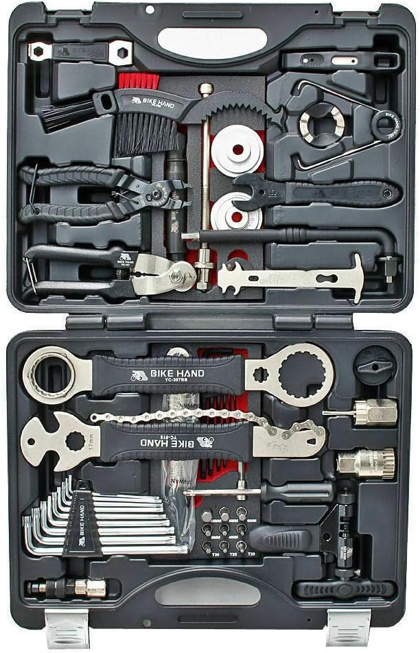 Bikehand Bike Bicycle Repair Tool Kit with Torque Wrench - Quality Tools Kit Set for Mountain Bike Road Bike Maintenance in a Neat Storage Case : Sports & Outdoors