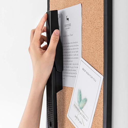 Miniatura 7 de Amazon Basics Carpeta organizadora expansible, tamaño carta, negro y gris, paquete de 2 y grapadora con 1250 grapas, engrapadora de oficina,