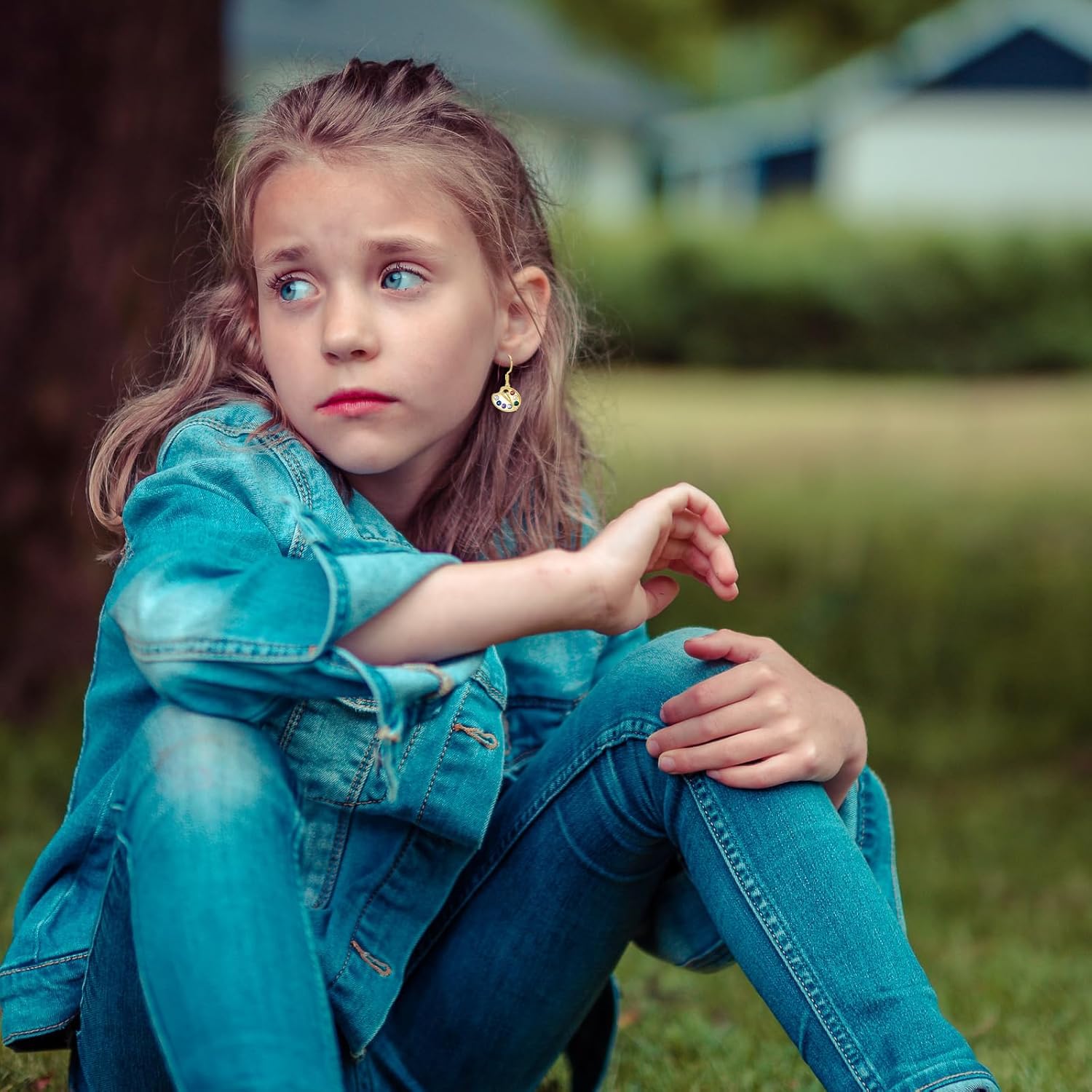 925 Sterling Silver Paint Palette and Brush Earrings - Colorful Painter Dangle Drop Earrings - Artist Jewelry Gifts for Women