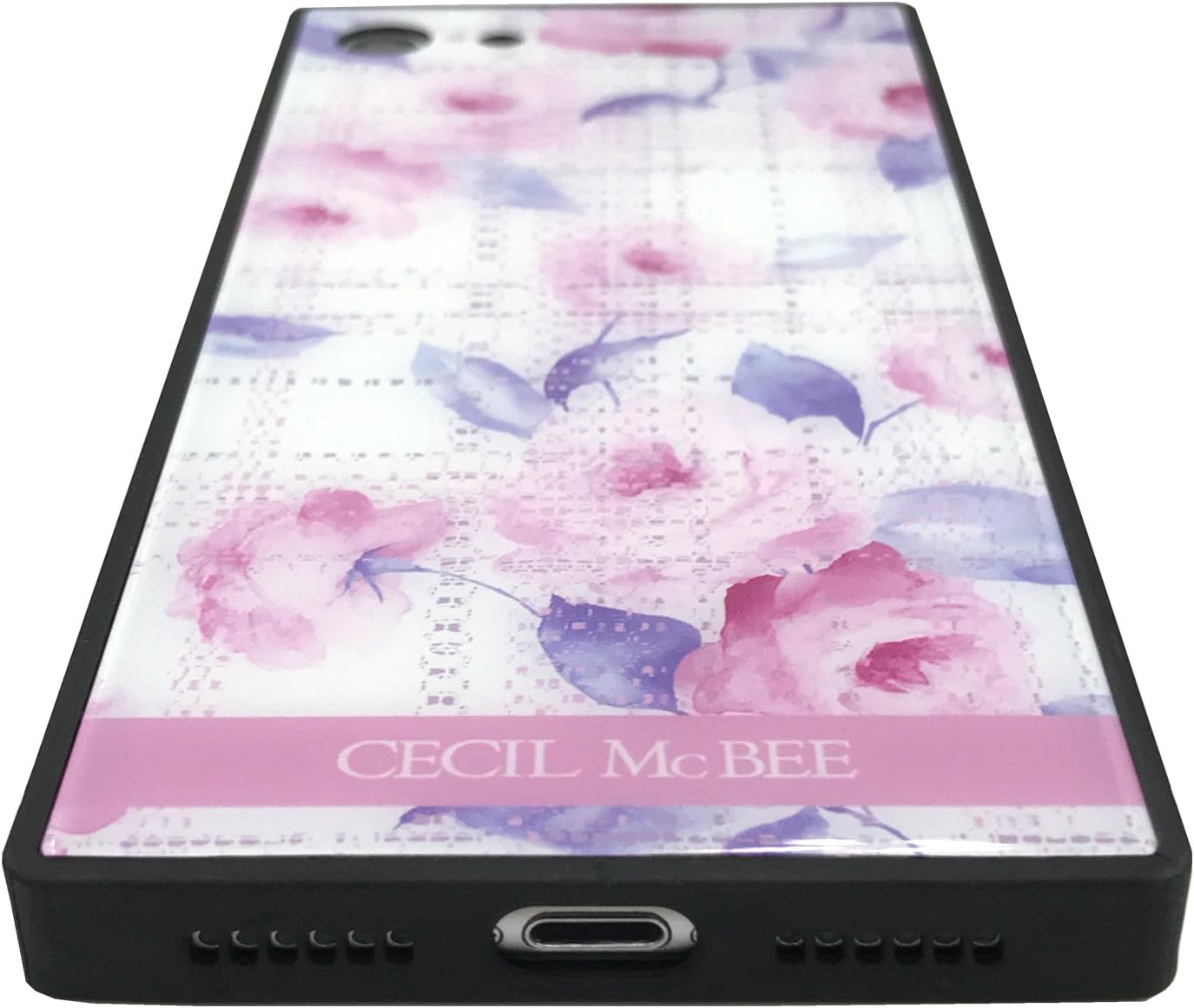 Amazon Iphonese 第2世代 Iphone8 Iphone7兼用 Cecil Mcbee 背面ガラスケース セシルマクビー Iphone ケース アイフォン ツイードフラワー Pink ケース カバー 通販