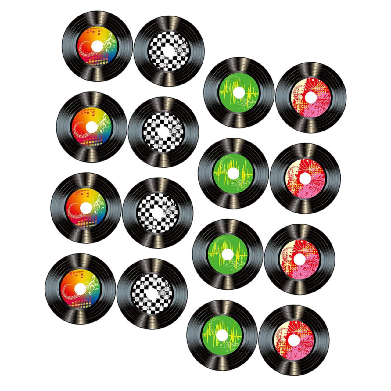 Zerodeko Papel Decorativo Para CD De Pared Decoración De Discos De Vinilo 64 Uds
