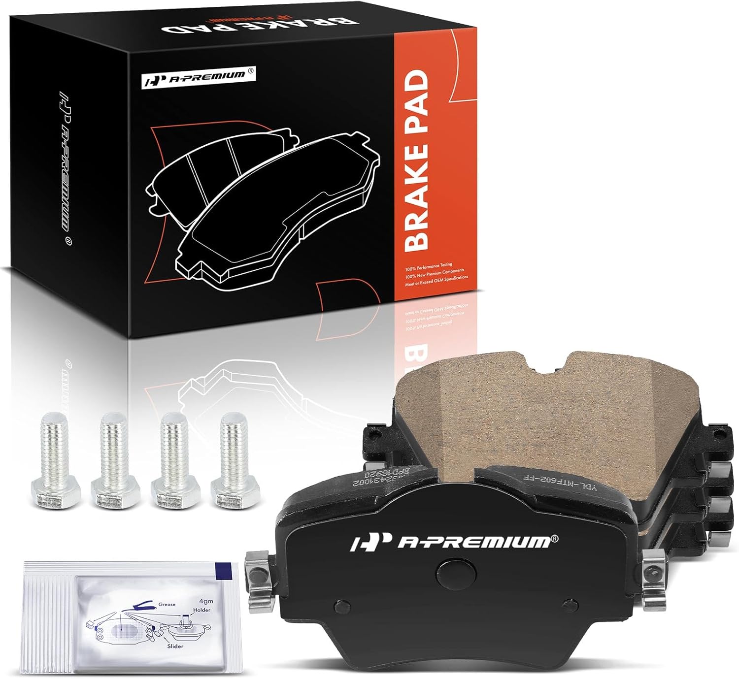 A-Premium Front Ceramic Brake Pads Set Compatible with BMW, Mini and Toyota Models - 330i, X3, 430i xDrive, X1, Cooper Countryman, 230i, X4, X2, Z4, GR Supra, Cooper Clubman, 4-Pack