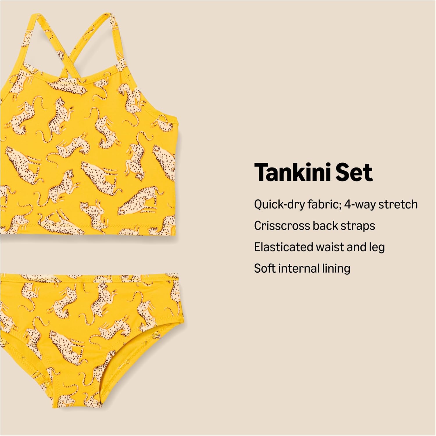 Amazon Essentials Girls and Toddlers' Tankini Set