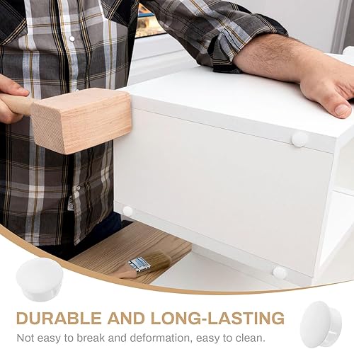 Miniatura 3 de 150 tapones de plástico para agujeros de plástico, tapones de rosca blancos, tapa de agujero de plástico a presión, enchufe de orificio tipo