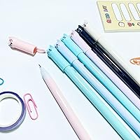 Vista 4 de Bolígrafos lindos de dibujos animados de animales Kawaii Pen lindo bolígrafo de gato de 0.020 in bolígrafos de tinta negra bolígrafos