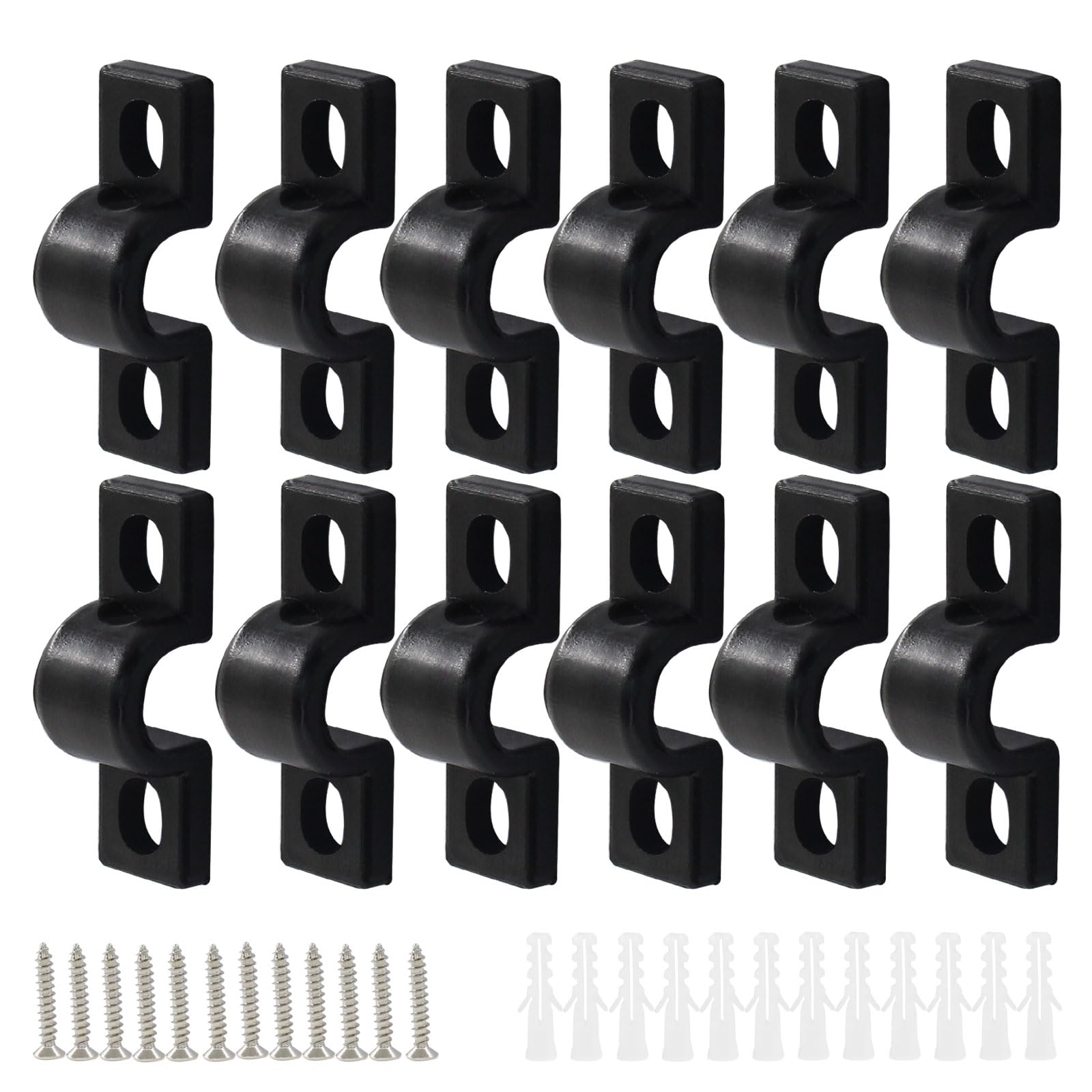 Black Wire Shelf Clips - 12 Pack -1