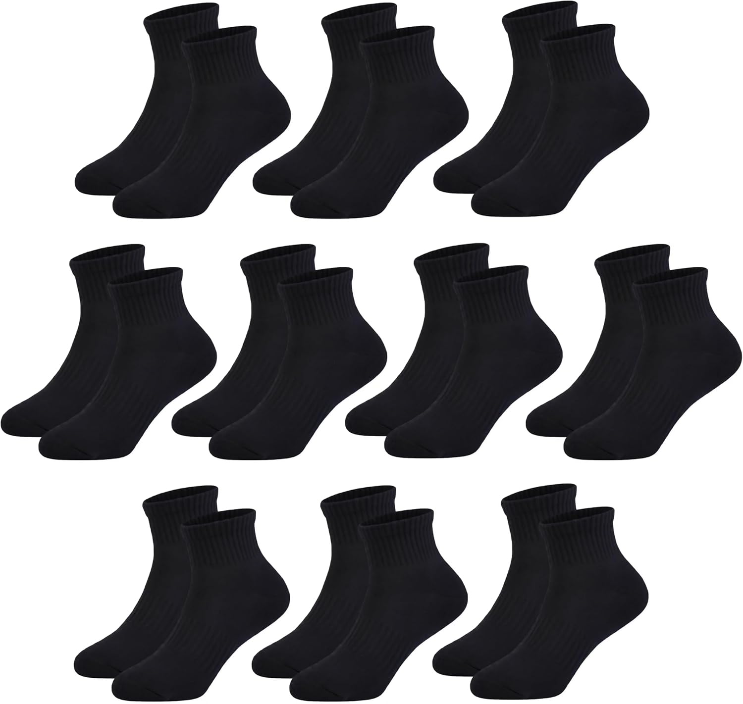 Kids Quarter Ankle Socks for Boys Girls Youth 10 Pack,Seamless Athletic Soft Cotton Socks for Sport School 4-14 Years