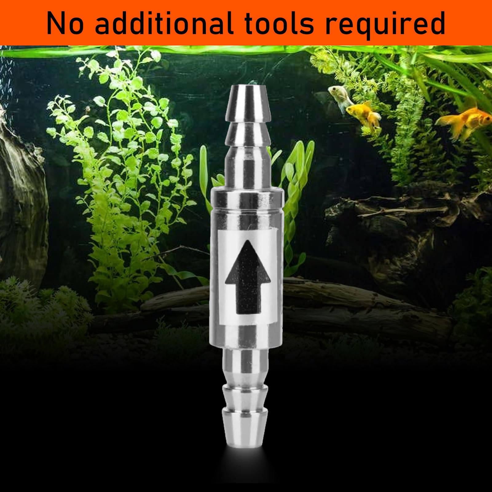 Lot de 2 clapets anti-retour en acier inoxydable pour aquarium, CO2 pour tuyau à air de 4 mm, pompe à air, diffuseur