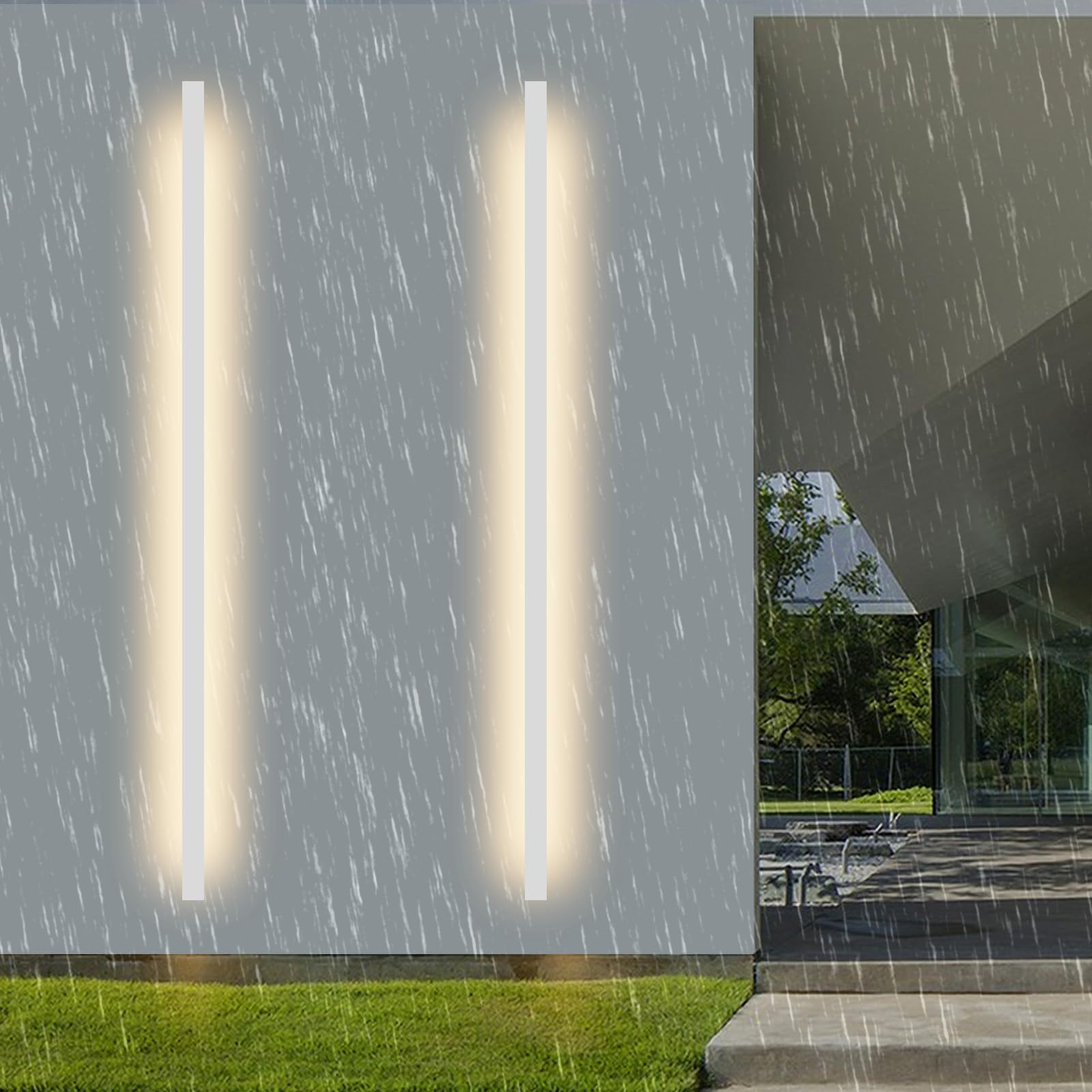 Applique Murale LED d'extérieur, Lampe décorative Moderne, étanche IP65, Longue Bande, éclairage Mural extérieur/intérieur en Aluminium pour Jardins, Villas, couloirs