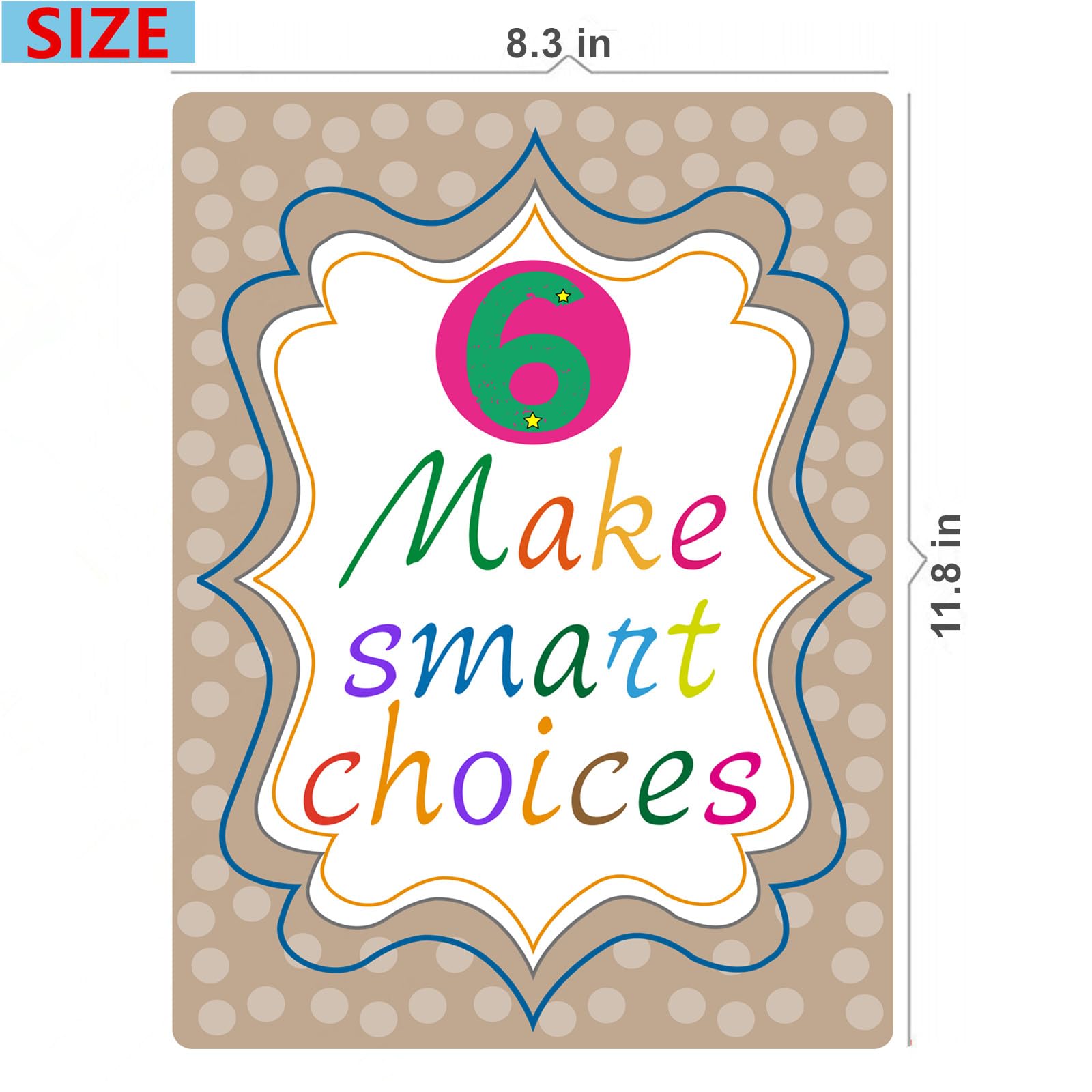 YIYEE Educational Class Rules Posters, A4 Chalkboard Growth Mindset Wall Display, 10 Pack, for Primary and High School, Back to School, Teacher Supplie - Image 2