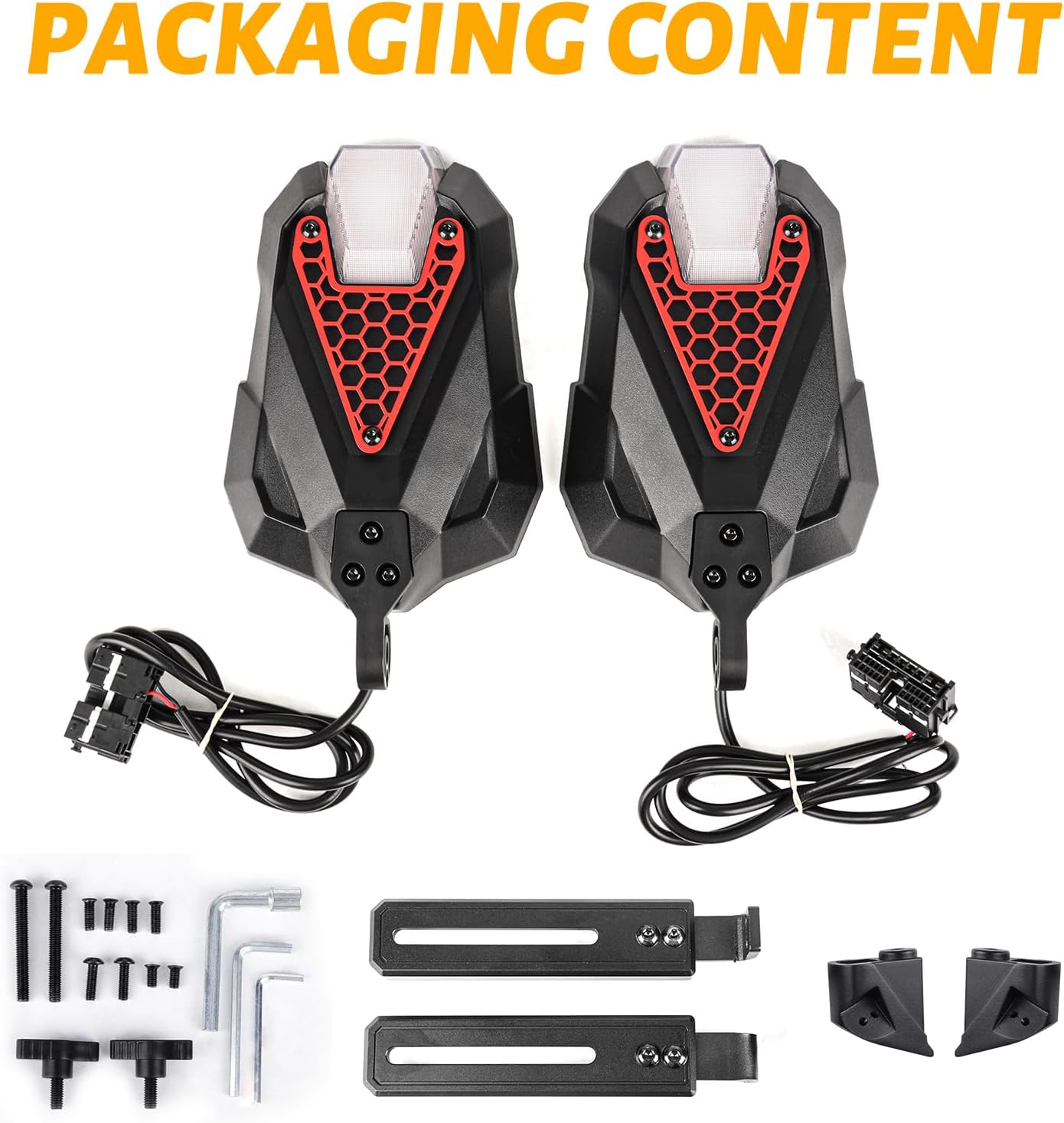 MAIKER Mirrors for Half Doors with Phone Holder Compatible with Jeep Wrangler JL Gladiator JT 2018-2023, Wrangler JL Side View Mirror, Wider View Mirrors Doors Off No Shaking