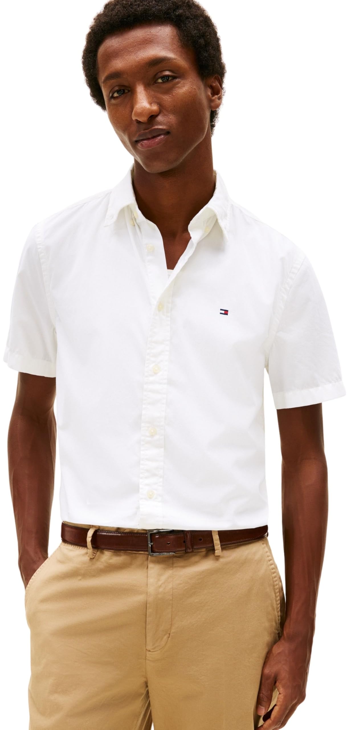 Tommy Hilfiger Herren Core Flex Poplin Solid S/S Shirt Mw0mw42248 S/S Shirt (1er Pack)