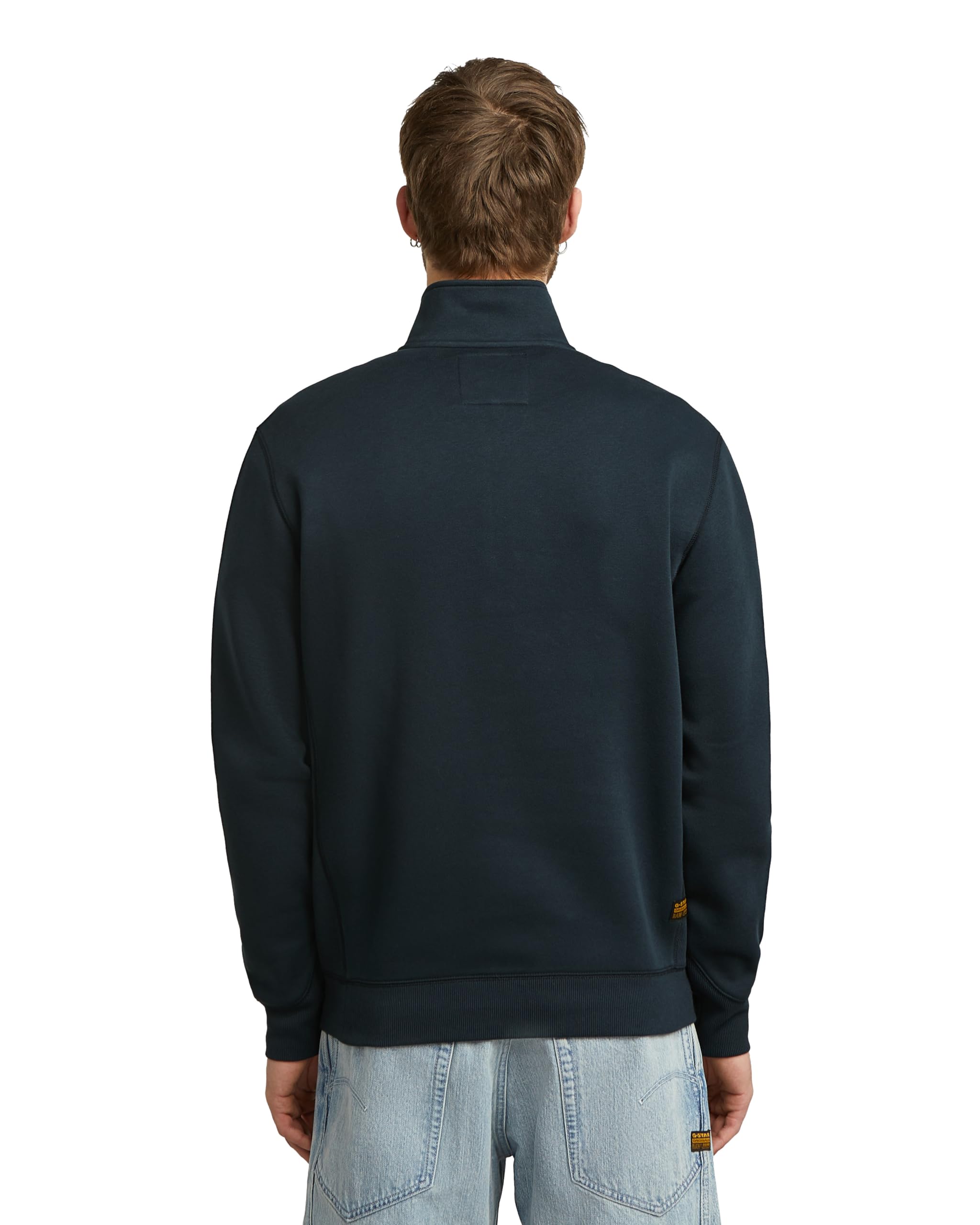 G-STAR Męska bluza premium Core Half Zip Sweater, Niebieski (Salute D26459-c235-c742), L