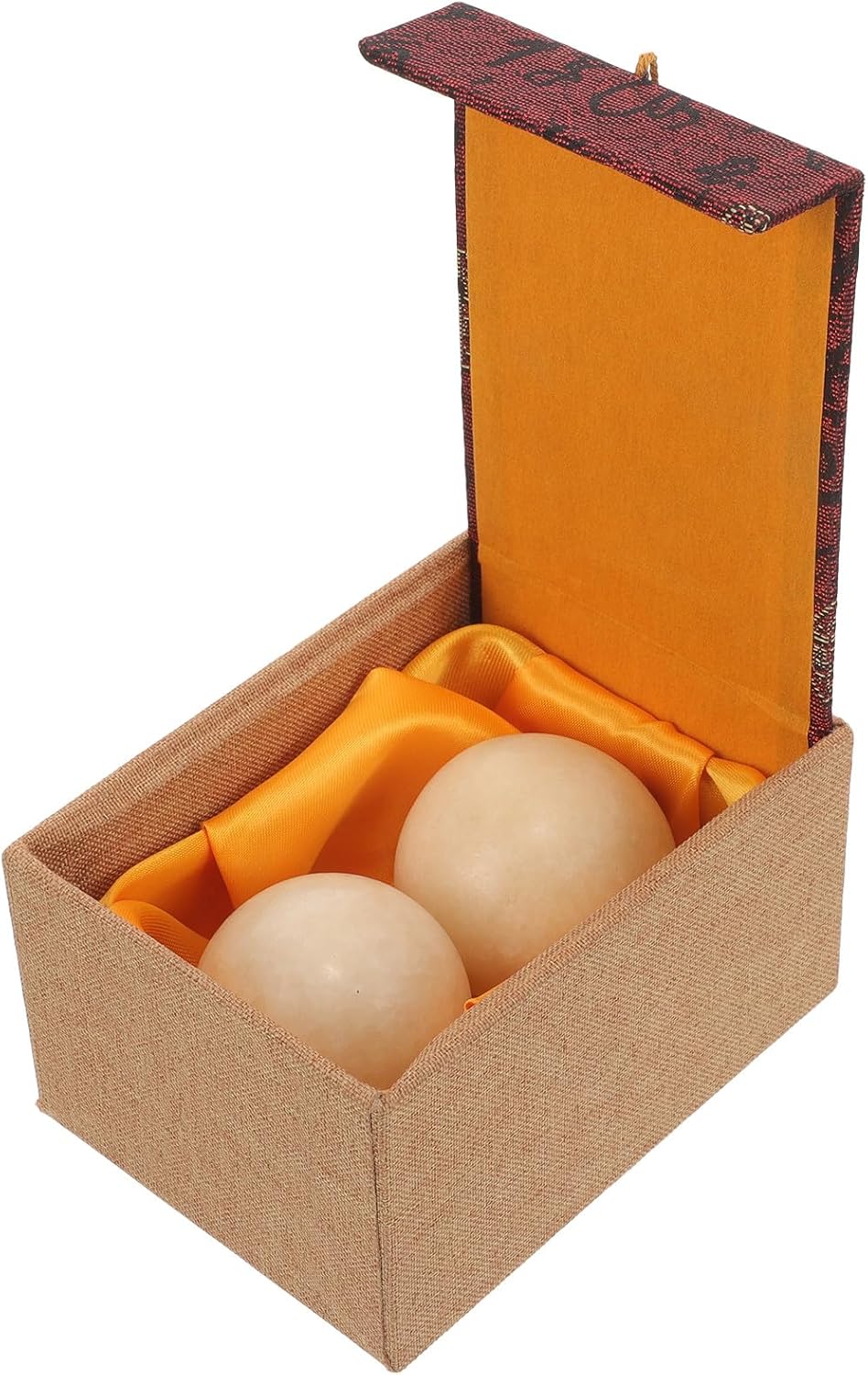 Jade Hand Massage Balls Set with Box Small Palm Rolling Balls for Hand Fitness and Wrist Relaxation and Stress Relief