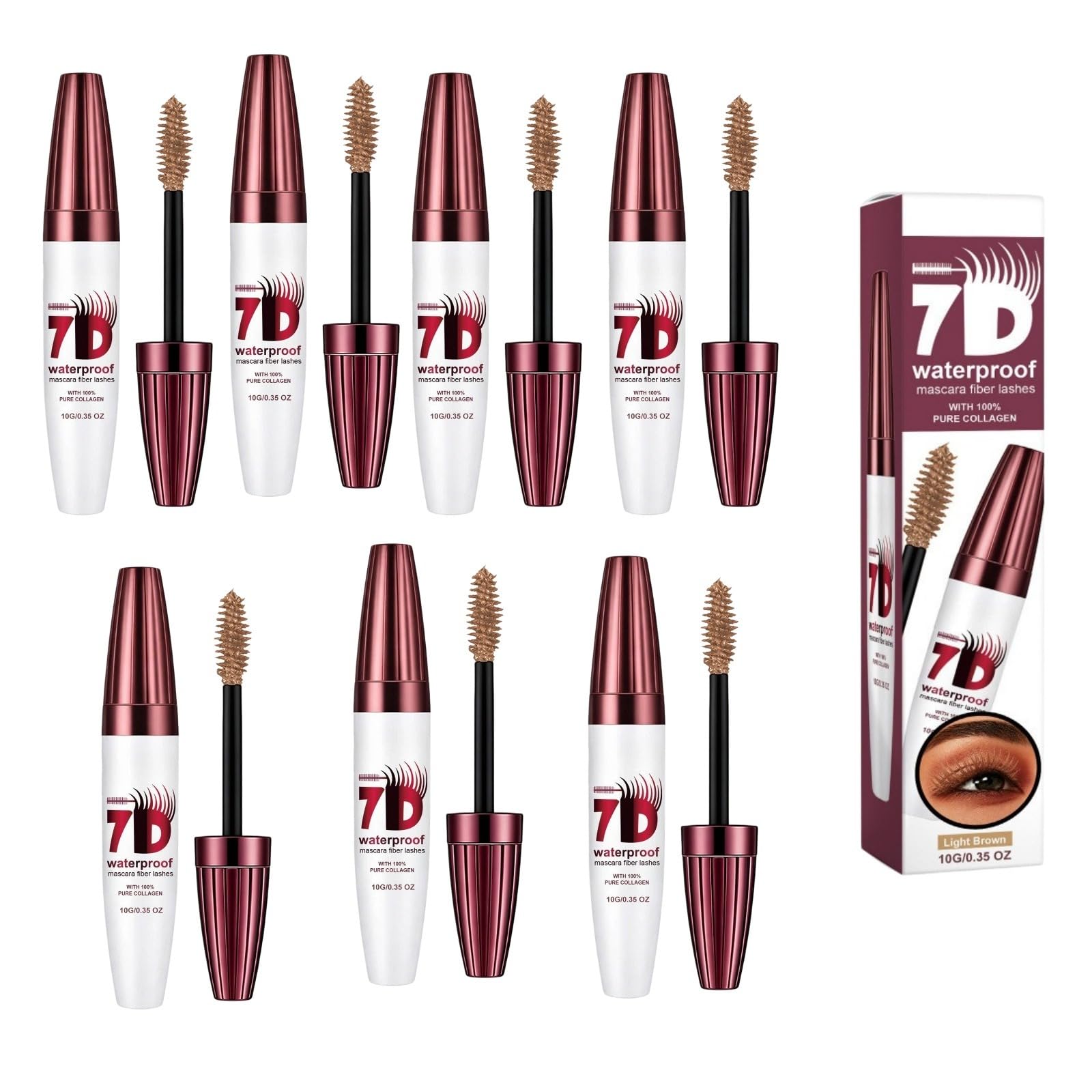 Mascara Volume Impermeabile 7D Nero Colossale | Waterproof, Lunga Tenuta, Volumatore, Effetto Ciglia Spesse e Curve