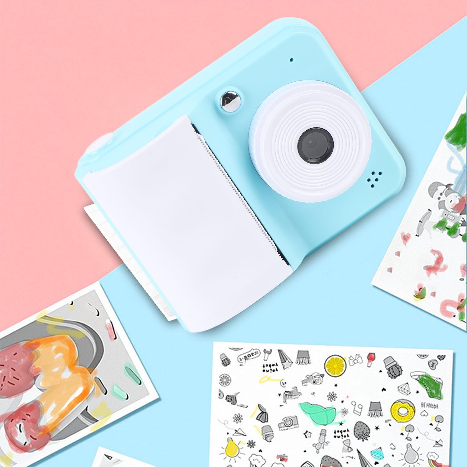 Xiuganpo 48MP Fotocamera Istantanea con Video HD 1080P per Bambini (BLUE)