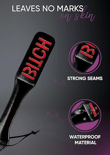 Miniatura 2 de Paleta para adultos Juego sexual Nalgadas Cultivo corto Cosplay BDSM Dormitorio Accesorios 12 pulgadas Negro, Negro