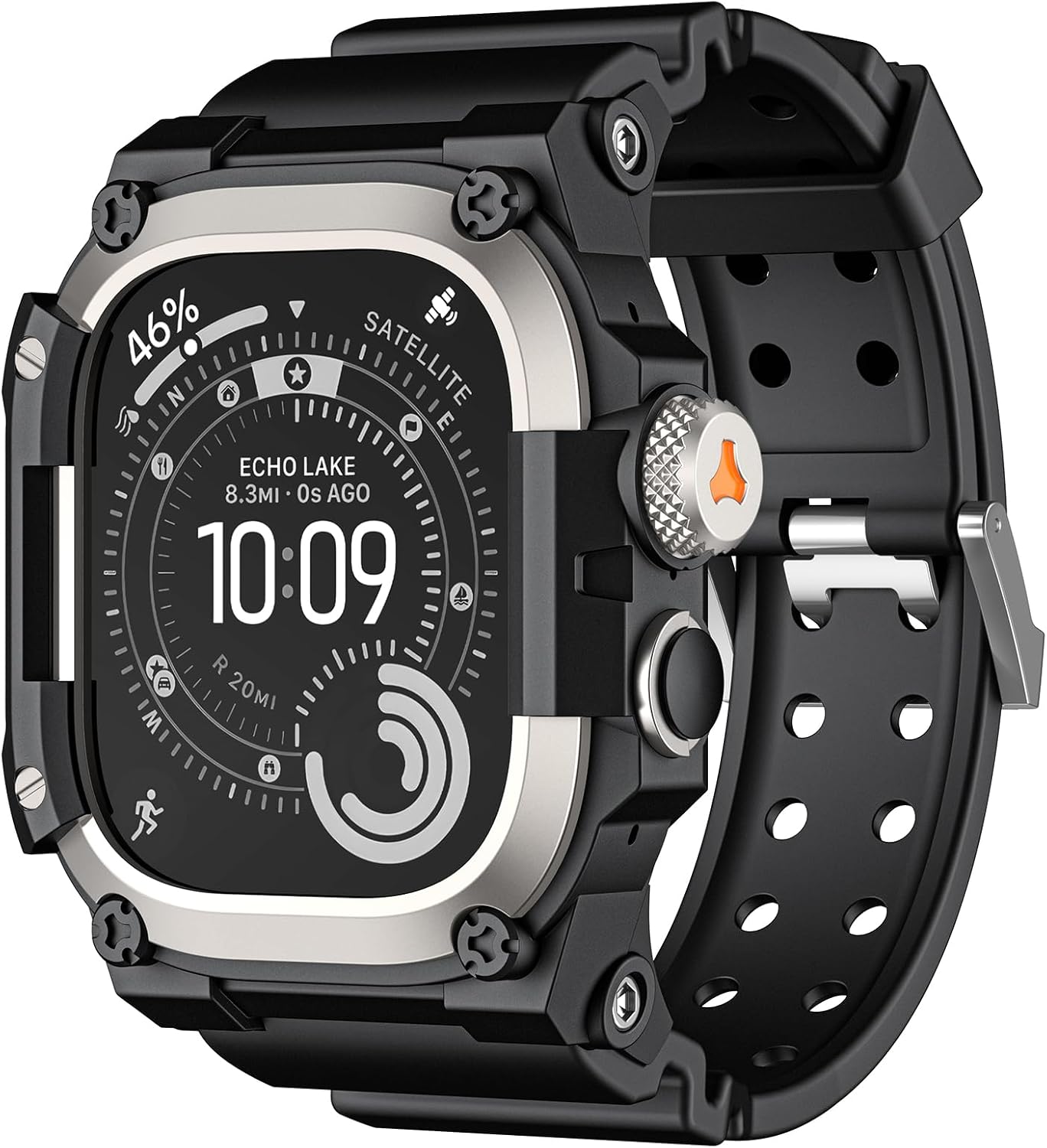 Rugged Case with Band for Apple Watch Ultra 3/2/1 49mm, Military-Grade Shockproof Cover, Durable Metal Frame Protection Case, Tactical Strap Men for iWatch Ultra (No Screen Protector)