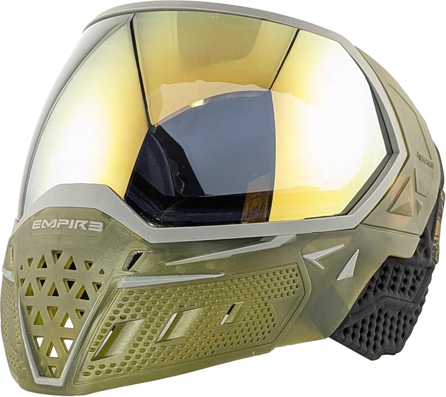 Emipire EVS Goggle System w/PBB Barrel Plug - Crystal Clear/Olive Ice - Gold Mirror Lens