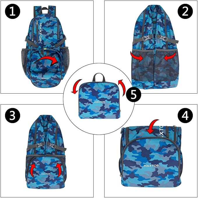 Mochila ligera plegable 40L para senderismo y camping miniatura 6