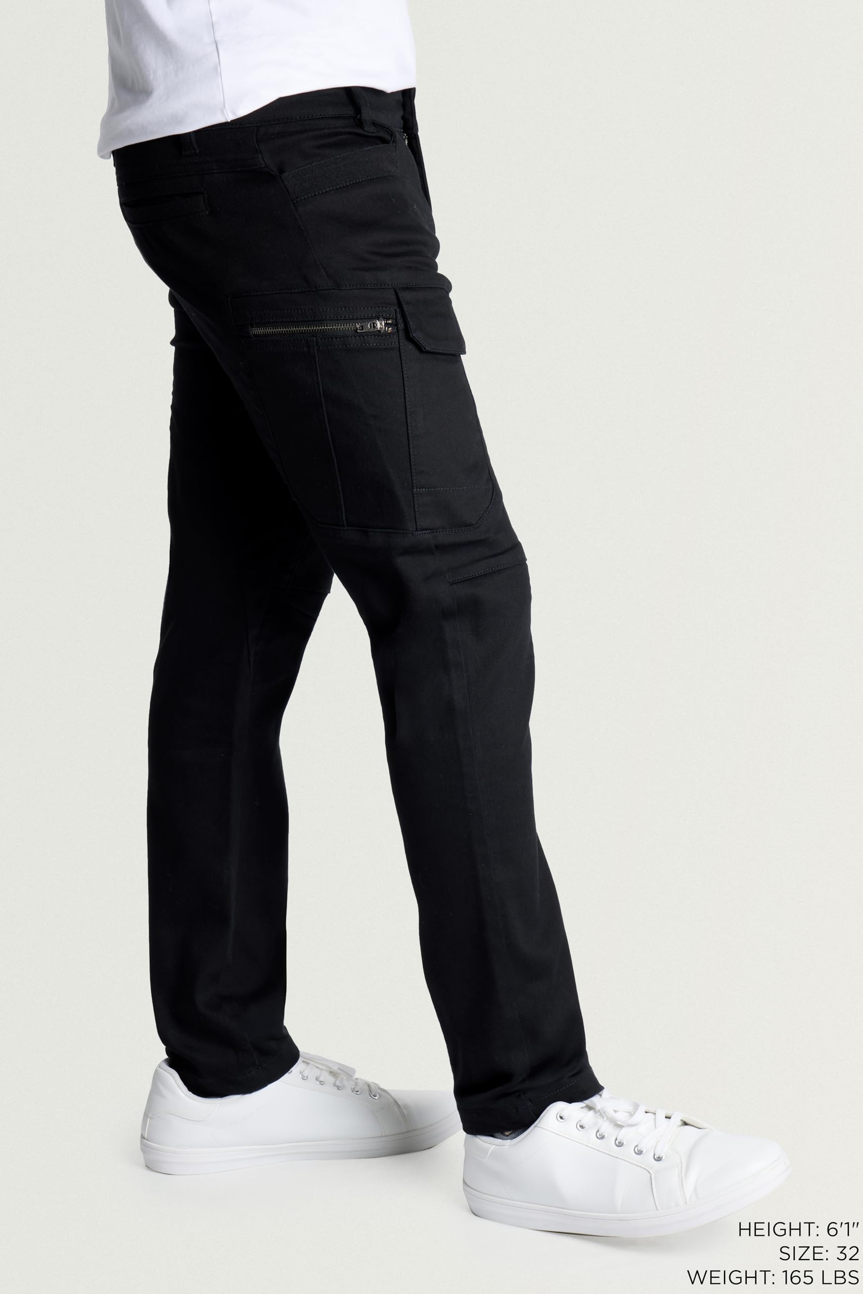 X RAY Slim-Fit Stretch Cargo Pants, Flex Hiking Casual Multi Pockets Tactical Work Pant Pantaloni Uomo