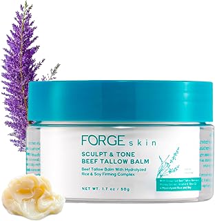 Forge Skin Original Sculpt & Tone Balm Beef Tallow for Skin Women |Grass Fed Beef Tallow and Honey Balm for Face | Under Eye Firming Cream Tightening Lifting Sagging Skin Beef Tallow Moisturizer