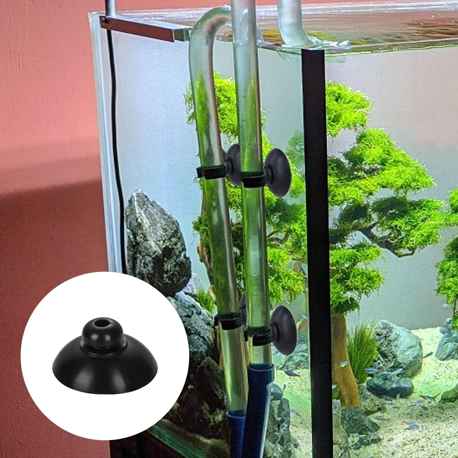 Ventose Per Acquario - 16 Pezzi In Gomma Nera Per Pompe E Accessori - Foto 4