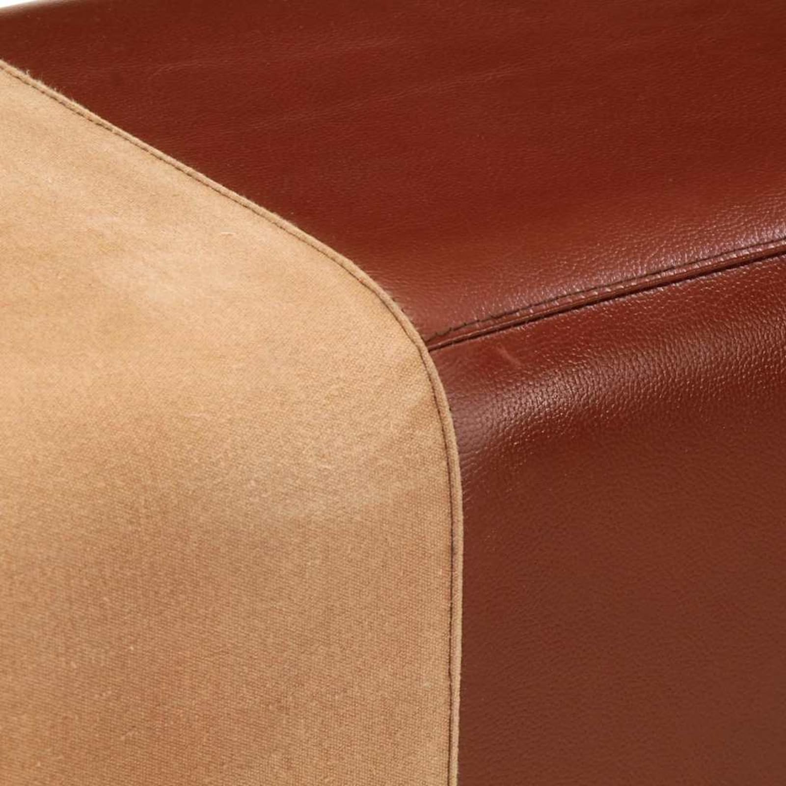 Turnbock-Bank Bank Turnbock Design 160 cm Brązowy Prawdziwa skóra akacja | Powierzchnia siedziska z prawdziwej skóry, masywny stelaż z drewna akacjowego, styl vintage, gruba tapicerka