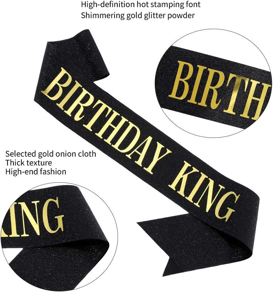 Birthday King Crown and Sash Set