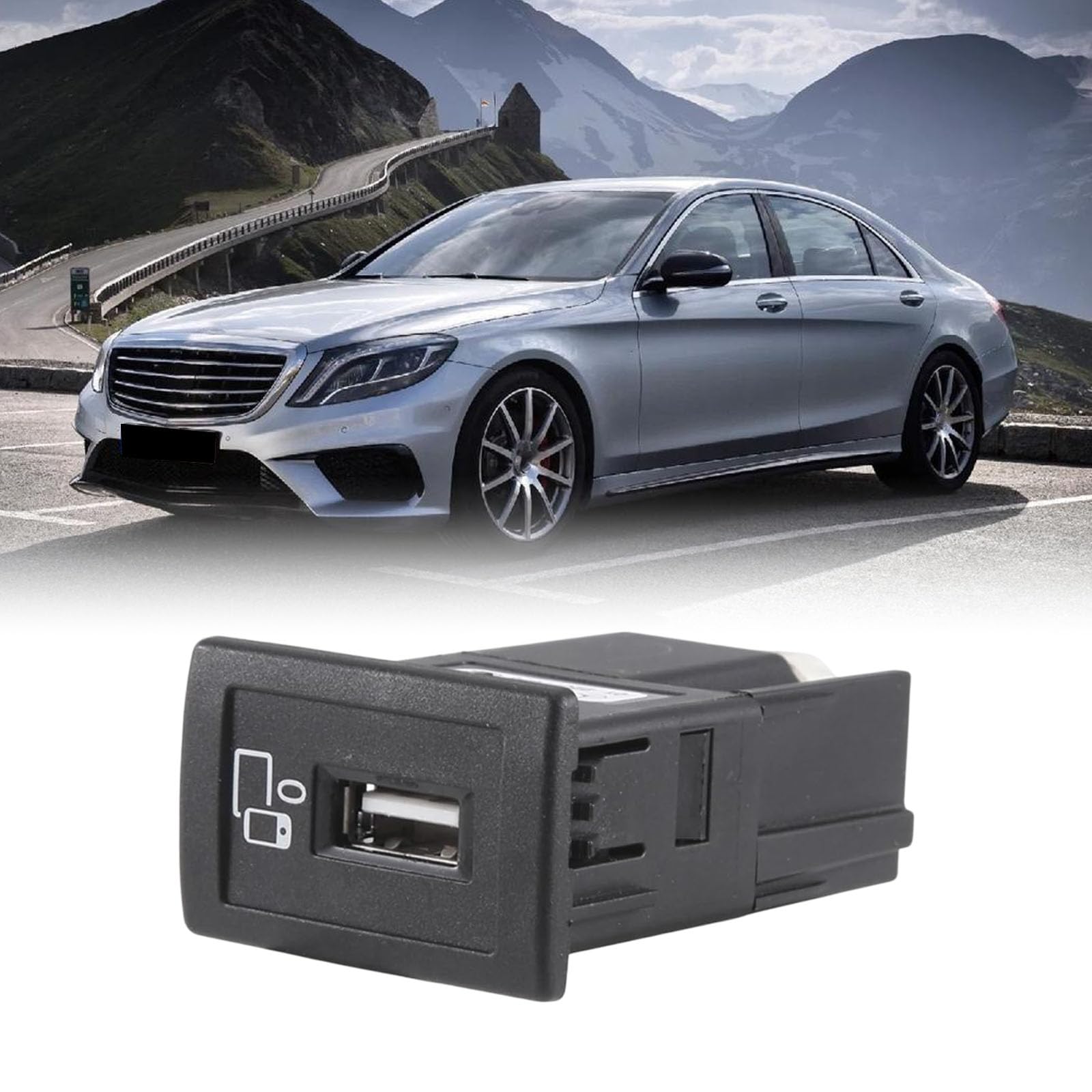 Toma de corriente USB doble enchufe de puerto USB para W205 E200 E250