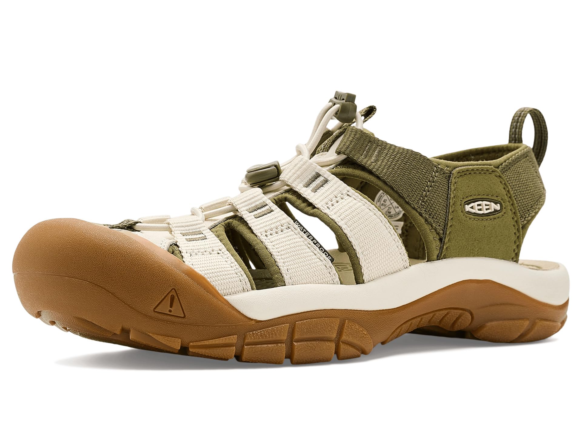 KEEN Men's Newport H2 Closed Toe Water Sandals, Tri-Block Birch, 10