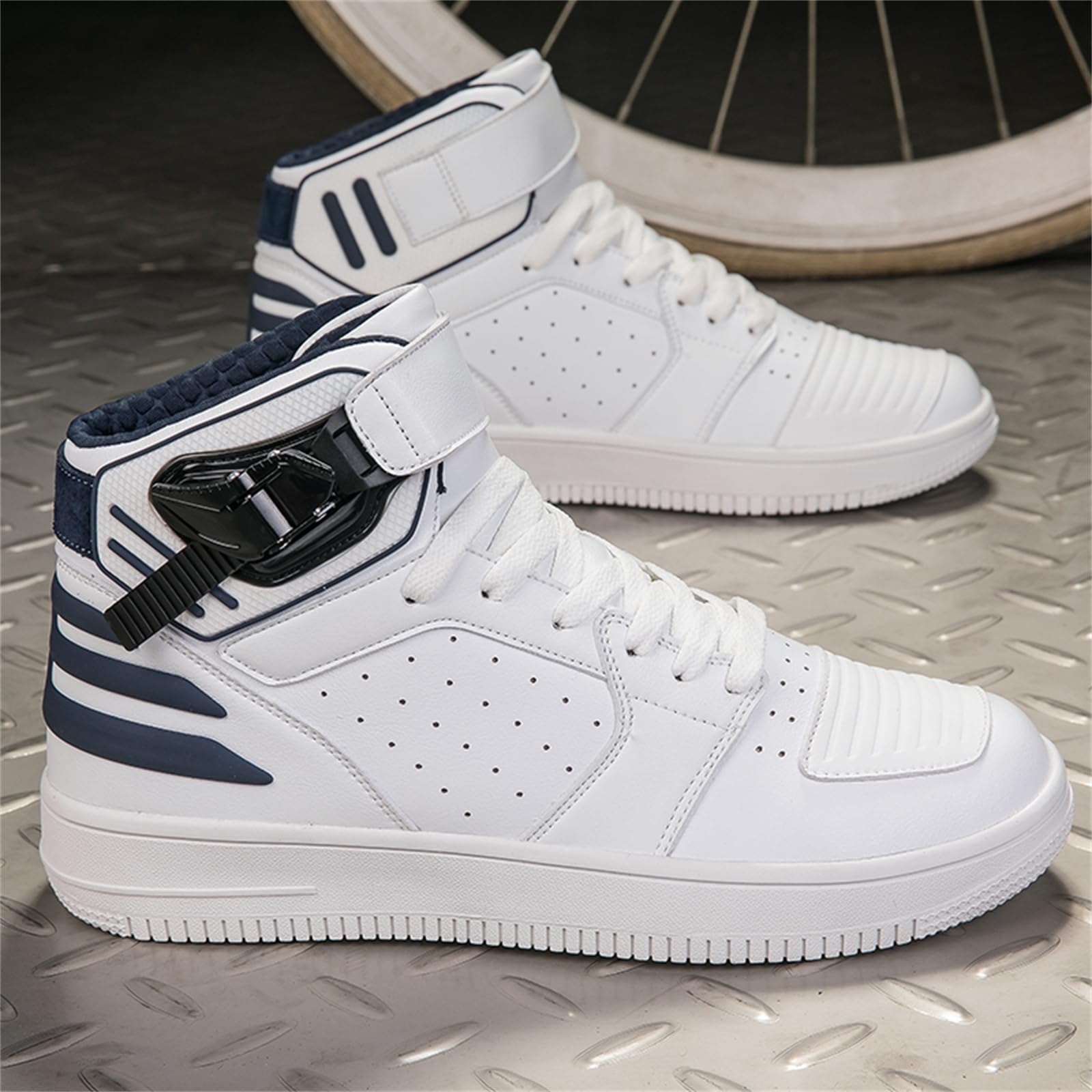 Scarpe da Moto Stivaletti da Moto da Uomo da Strada Fibbia Leggera Antiscivolo Comode Scarpe da Equitazione da Viaggio da Lavoro