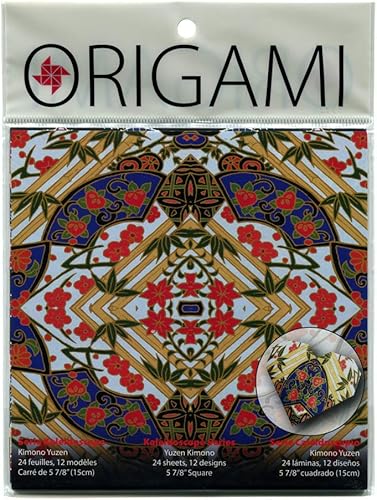 Yasutomo Kimono de origami Kaleidoscope Yuzen 4 Patrones 24 Hojas