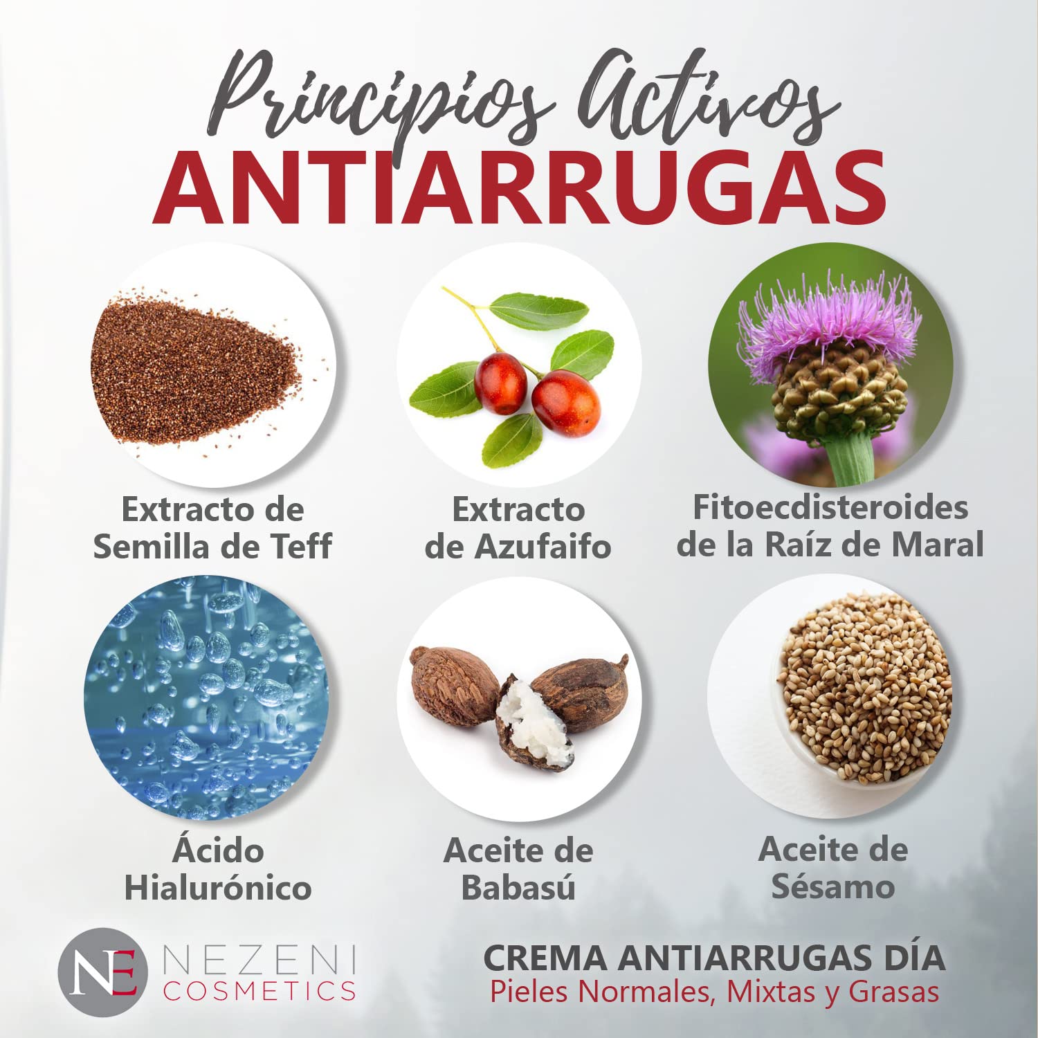 Nezeni Crema Facial Antiarrugas Mujer/Hombre 17 Principios Activos | Rellenador Arrugas Profundas | Crema Antiarrugas Día Reafirmante Para Cara, Cuello y Escote | Piel Normal, Grasa y Mixta