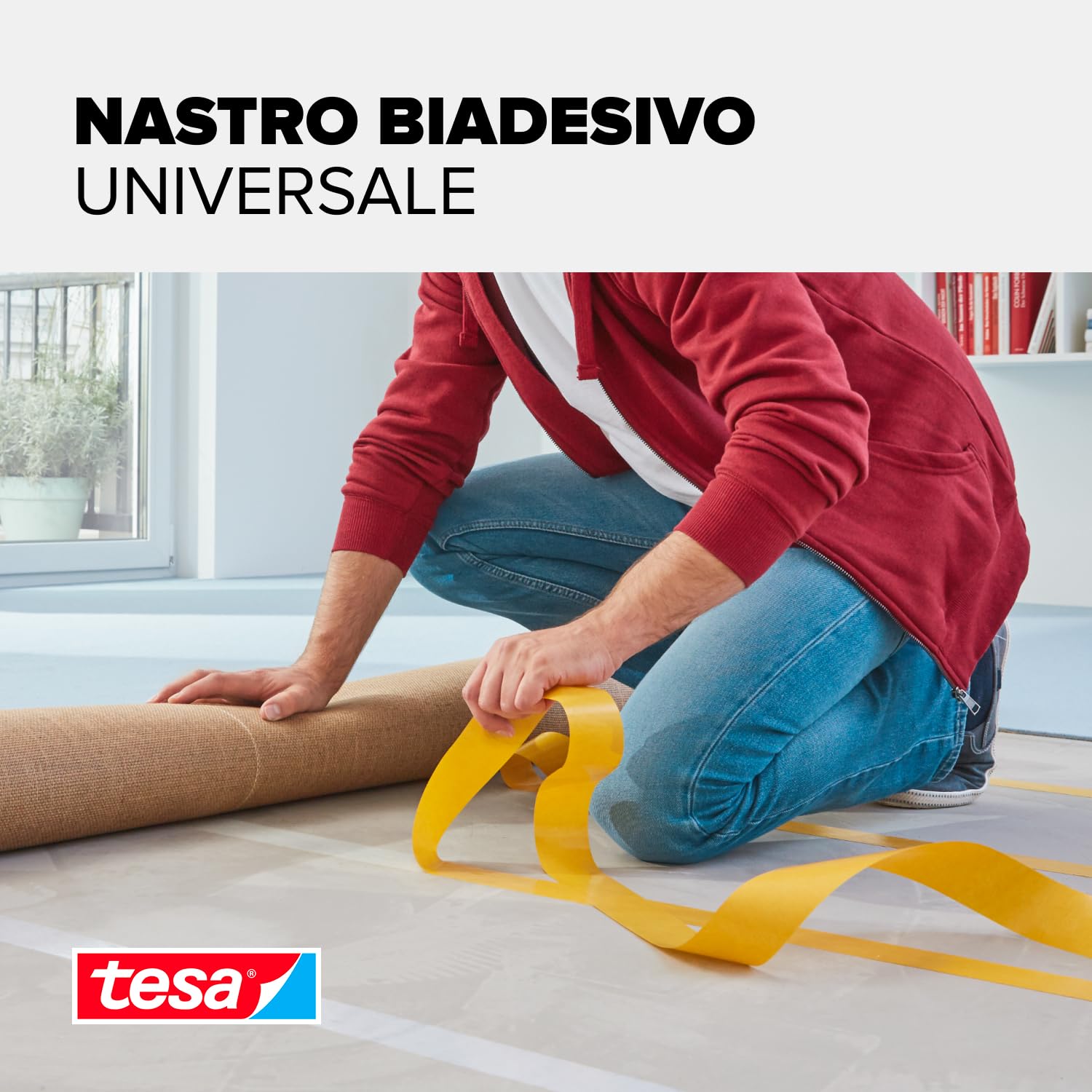 Tesa 56172-00003-11 Nastro Di Installazione Universale 25 M X 50 Mm Doppia Faccia, Transparent, 25m x 50mm
