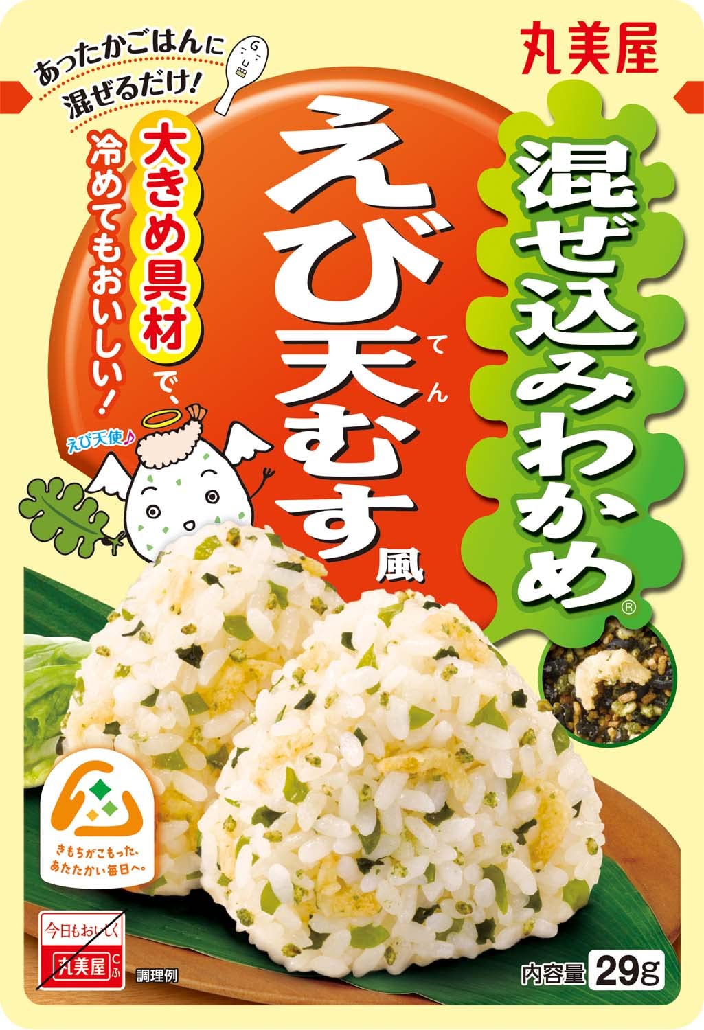 Amazon.co.jp: 丸美屋 混ぜ込みわかめ えび天むす風 29g×10個 : 食品