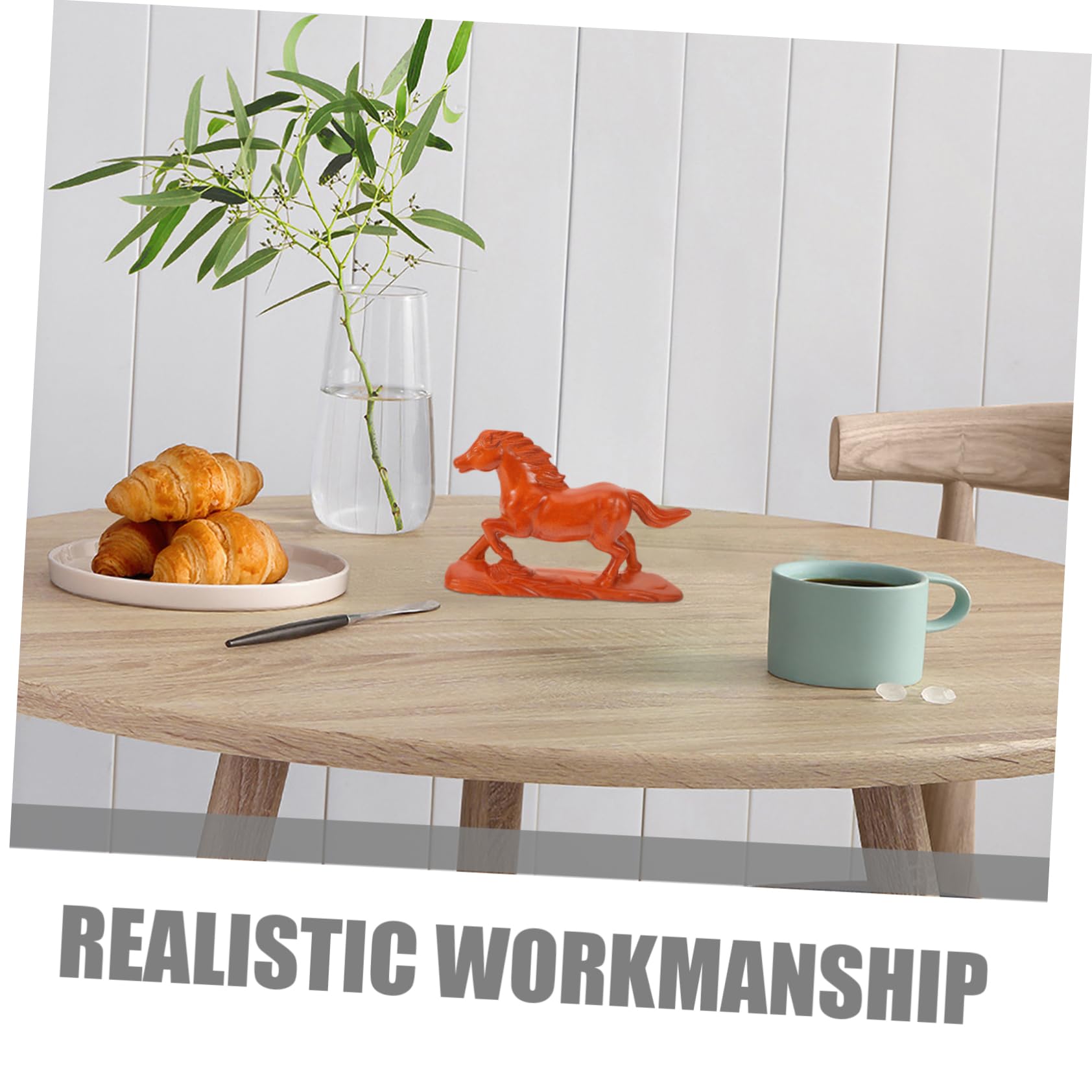 Amazon.co.jp: HOLIDYOYO 木製馬の置物 馬の彫刻 インテリア