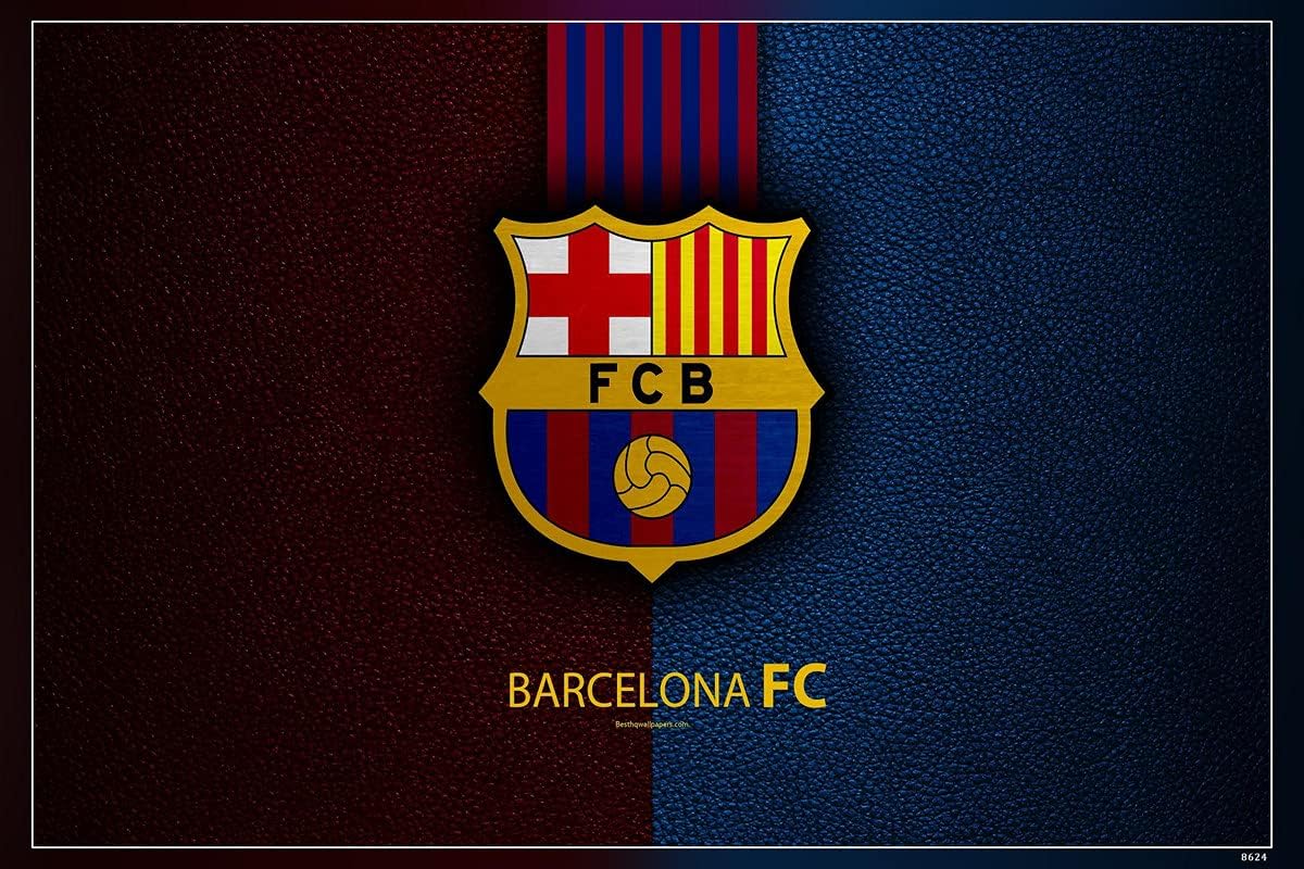 HSA Logo Football Soccer Fc Barcelona Barca Barcelona FC Poster Matte Finish Paper Print 12 x18 Inch (Multicolor) F-1271