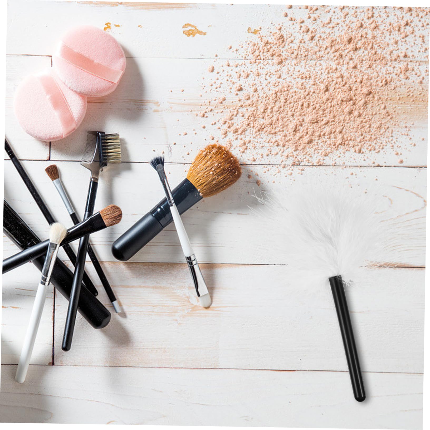 Ipetboom 2Pcs Fluffy Makeup Soft Powder Puff for Loose Powder Application Lightweight Washable Cosmetic Tools for Effortless Makeup Blending for Travel