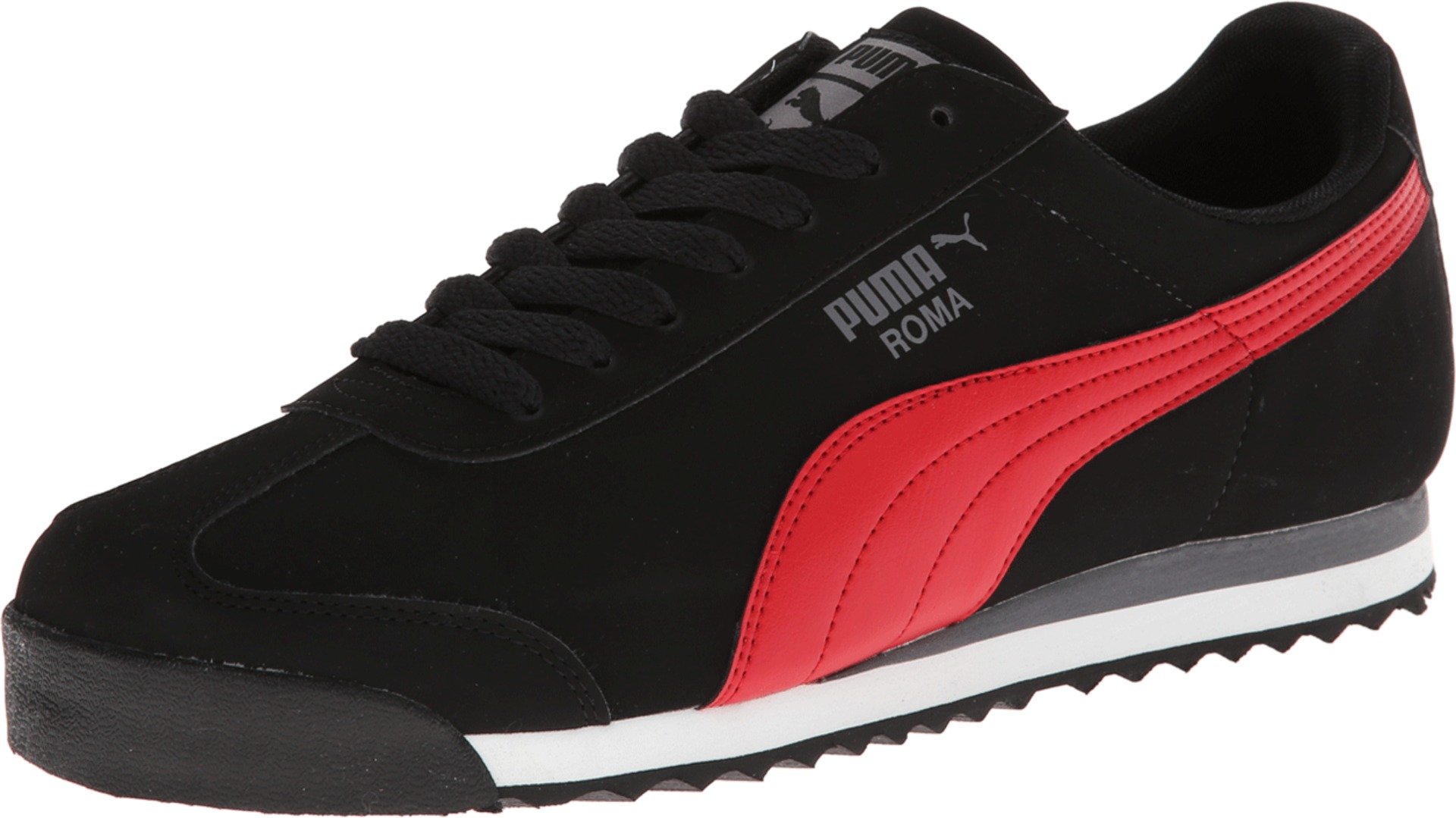 MENS PUMA ROMA SL NBK 2 SNEAKER SHOES BLACK RED SIZE 12