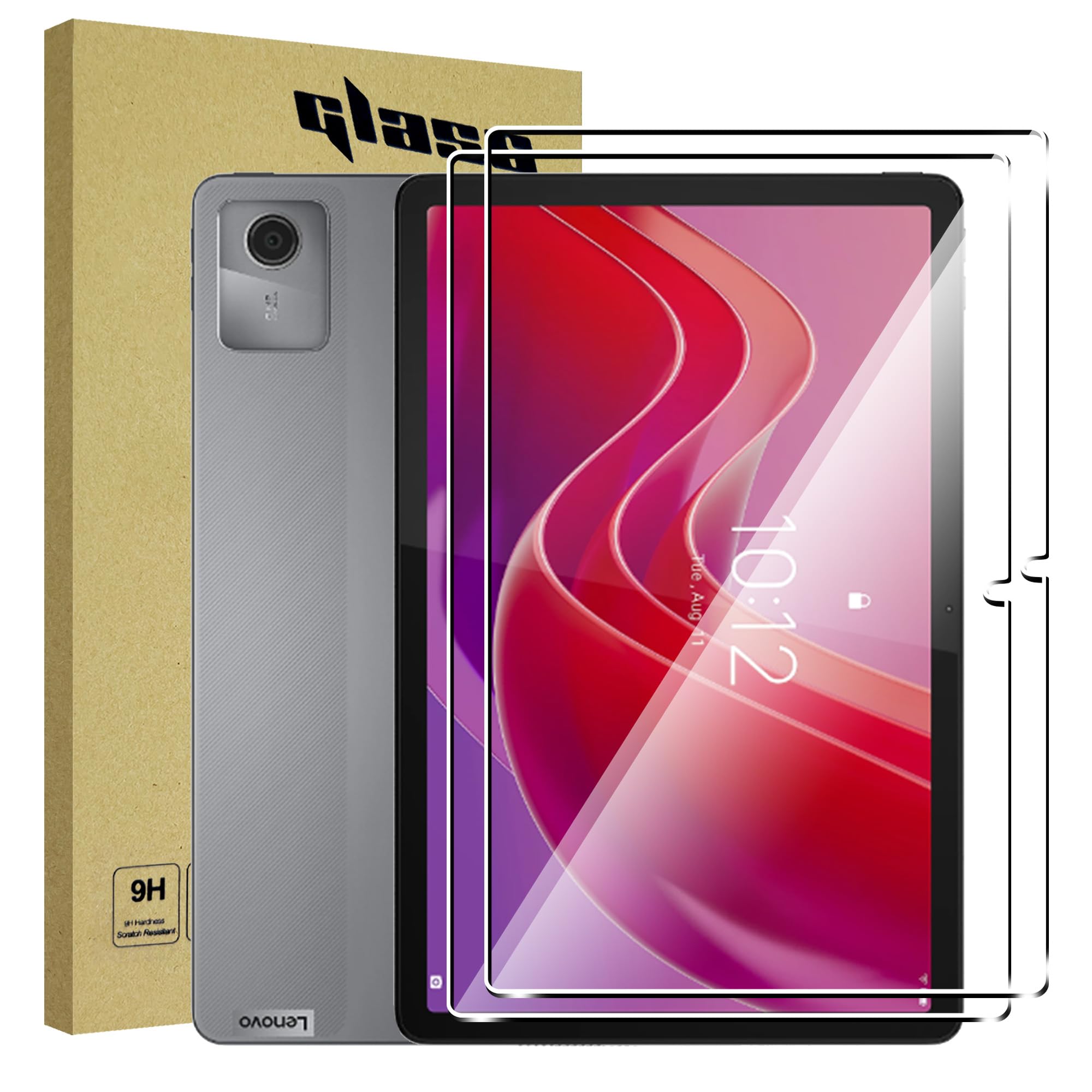 for Lenovo Tab Tablet 10.1'' 2025 Screen Protector,9H Hardness, Anti-Scratch, Tempered Glass flim, Case Friendly, (2pack)