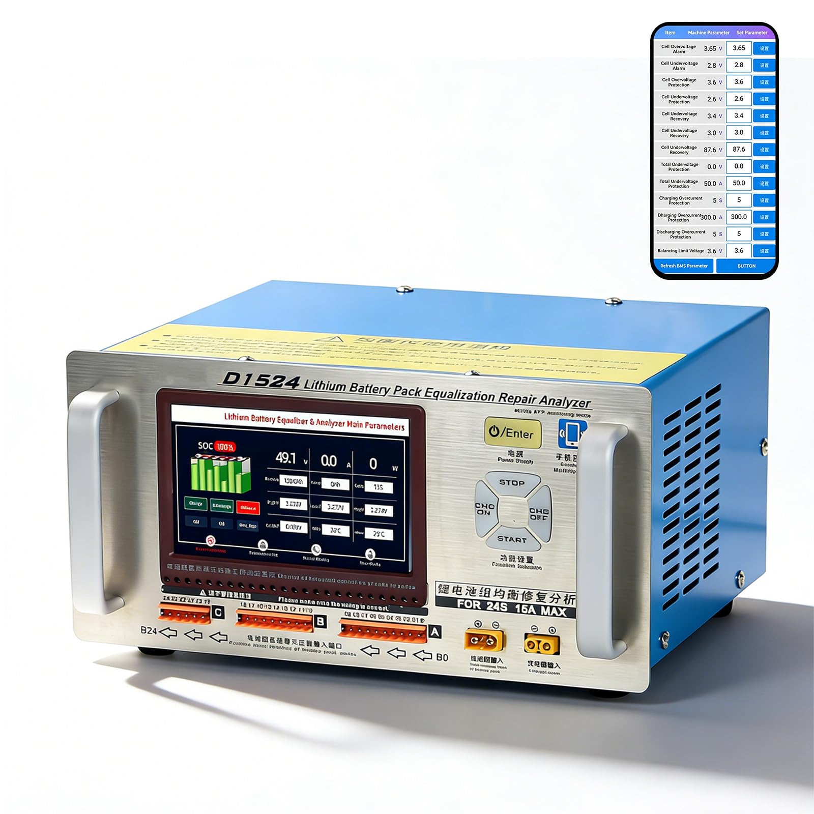 Tester Carica Scarica Caricabatterie Doppio Lipo Bilanciatore al Litio, Dispositivo Intelligente di Carica e Scarica, per TLB LFP LTO Veicoli a Nuova Energia Modelli RC