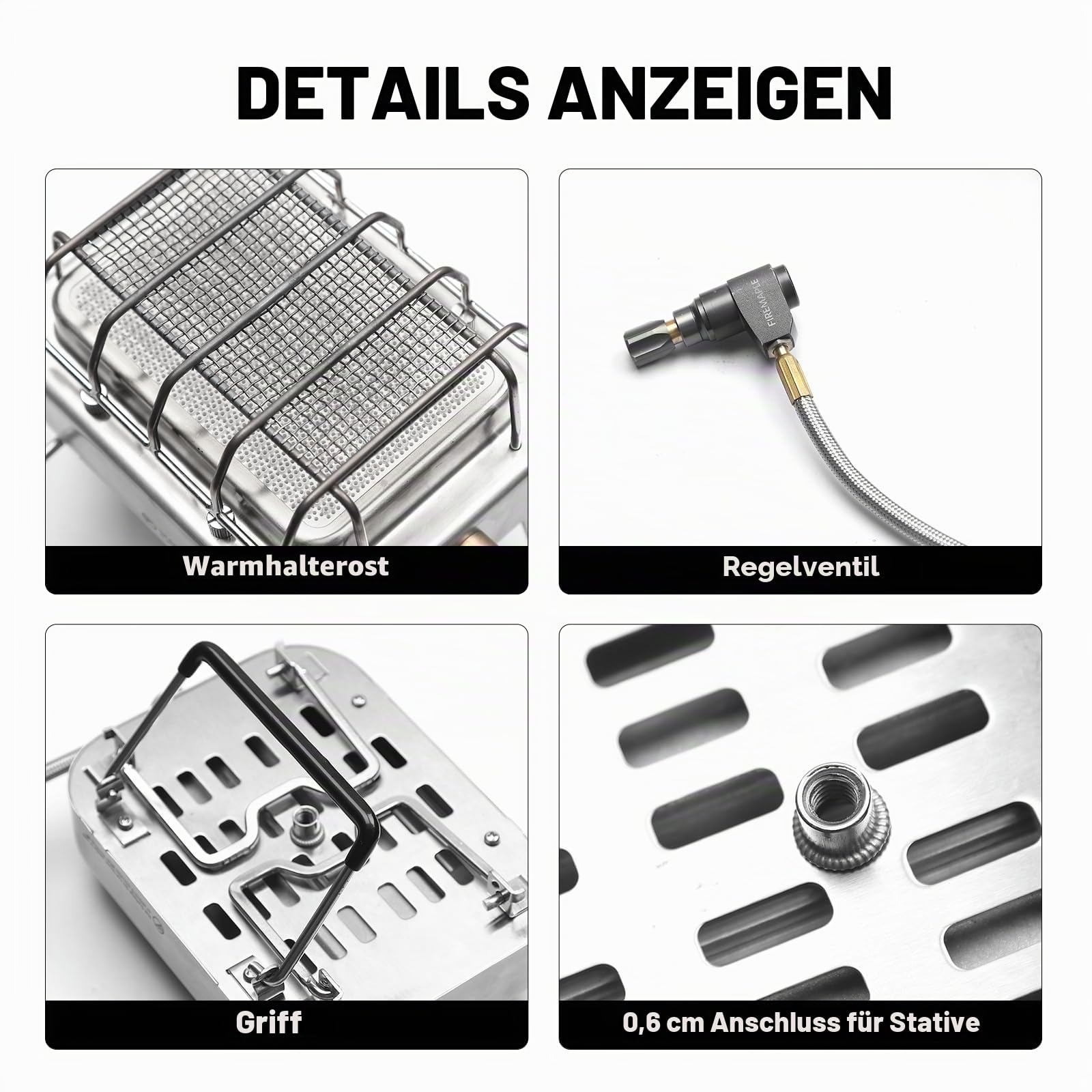 Fire-Maple Sunflower Tragbare Heizung Campingkocher, Outdoor Gasheizung Herd 2 in 1 Funktionalität, Ideal zum Wandern, Angeln, Jagen und Wildtierbeobachtung, Geeignet für 1-2 Personen