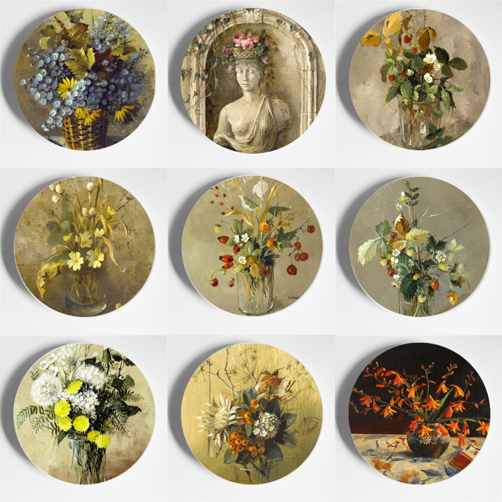 Wandteller, Heimbar, Studio, Handgefertigter Kunstteller, Kunststil, Dekorativer Teller, Dekoration, Kunsthandwerk, Hochwertiges Keramikdekor,6,10 Zoll