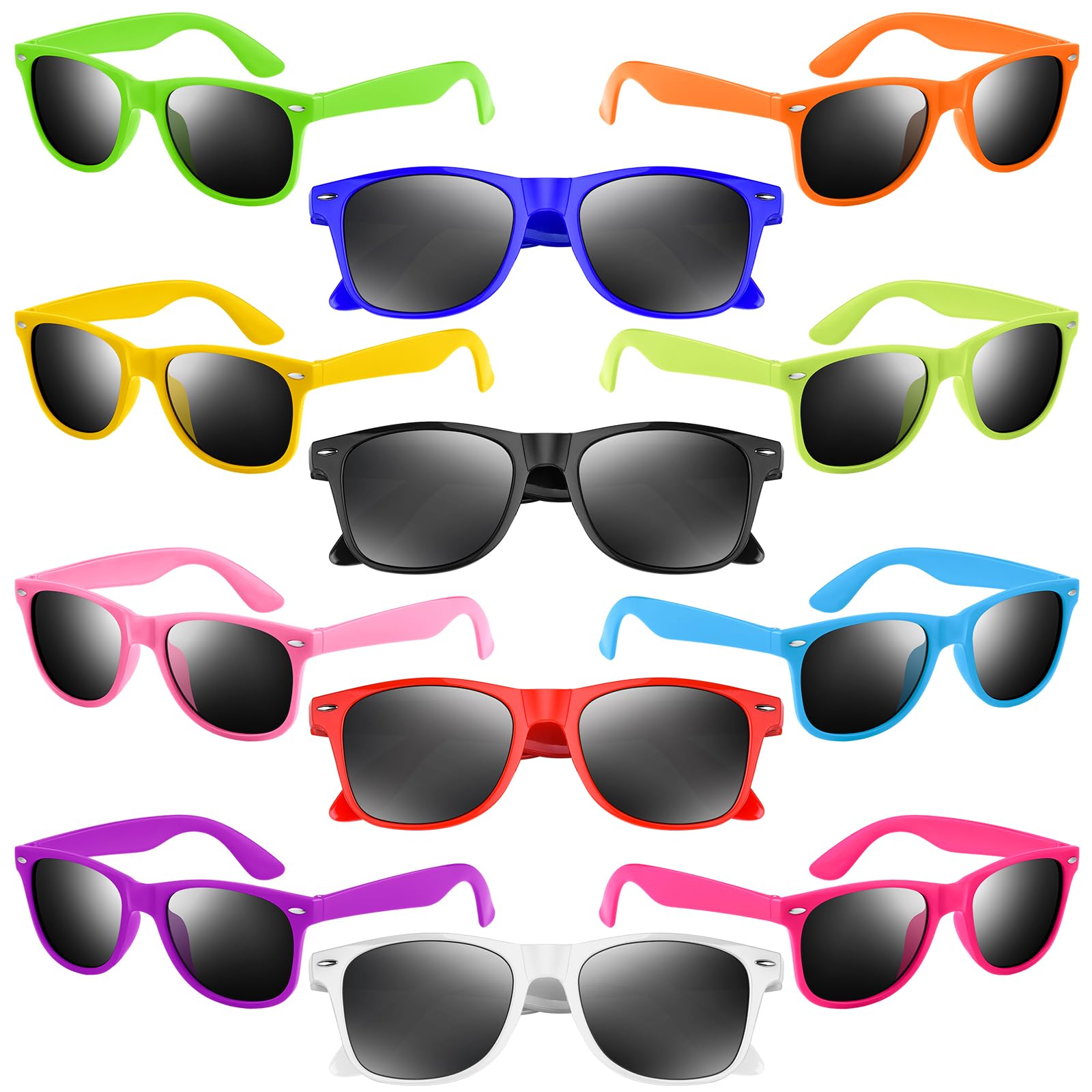 NEBURORA Gafas de sol de neón a granel