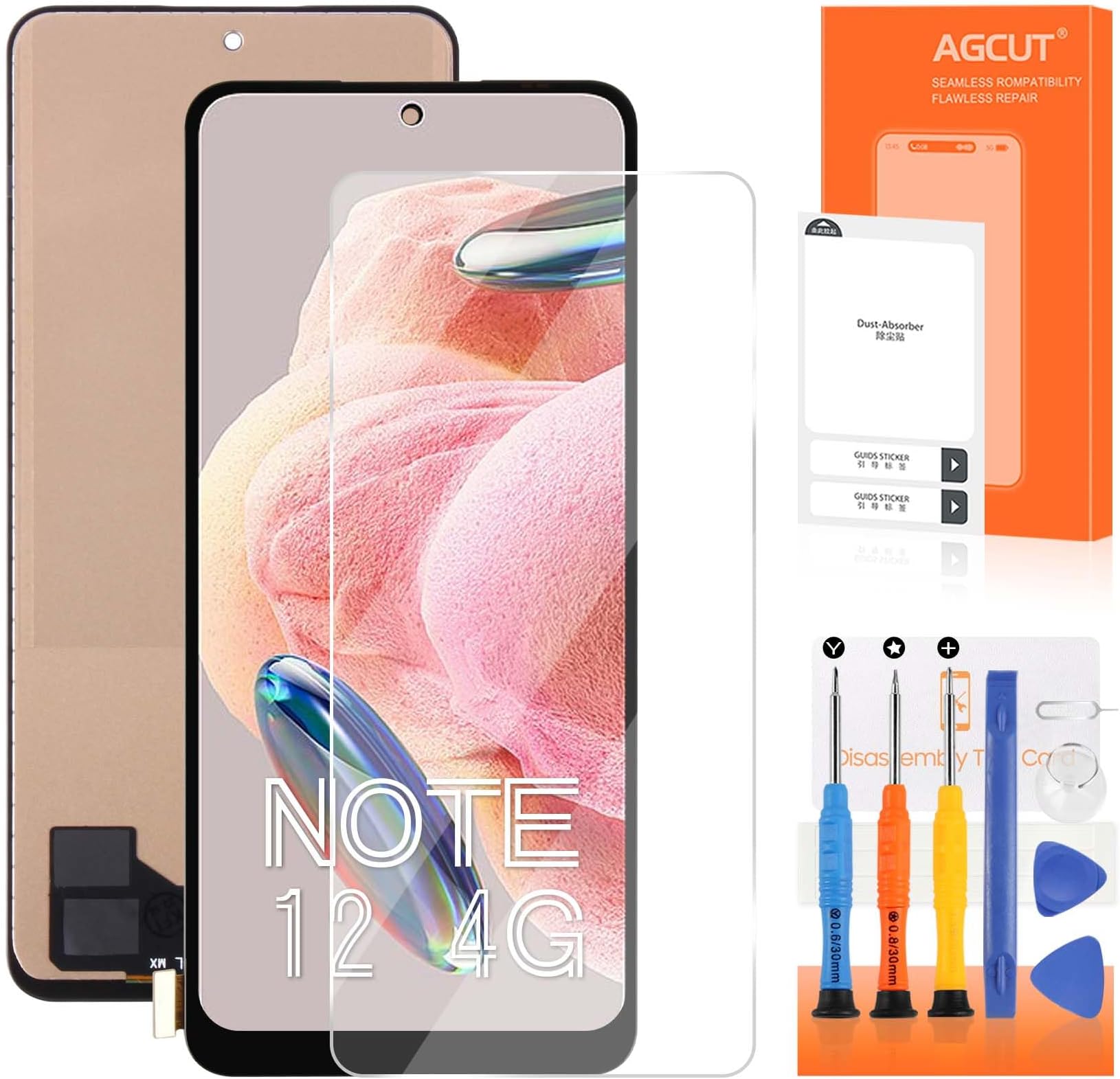 INCELL for Xiaomi Redmi Note 12 4G Screen Replacement for Xiaomi Note 12 4G LCD Display 23021RAAEG 23021RAA2Y 23027RAD4I LCD Digitizer Touch Screen Assembly Repair Parts (Not for Note 12 Pro 4G)