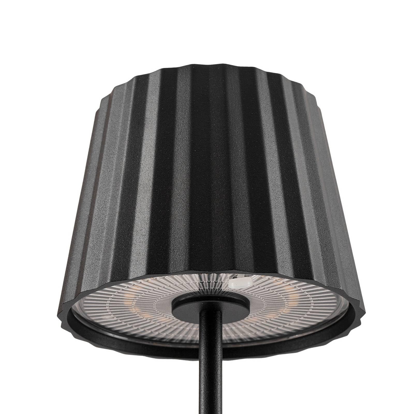 Lindby Lampada da tavolo a LED dimmerabile senza fili con sensore touch, lampada da tavolo portatile ricaricabile per interni esterni IP54 lampada da giardino