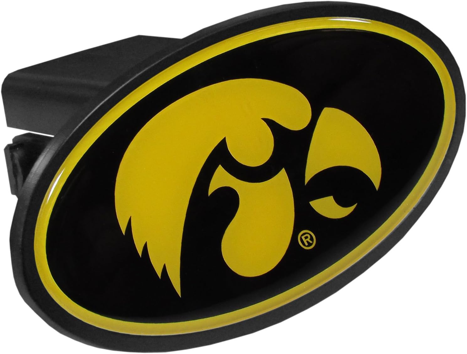 NCAA Iowa Hawkeyes Plastic Hitch Cover Class III | Snaps into place, fits class III hitch receivers